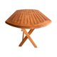 thumbnail image 2 of Mesa Plegable Ovalada De Madera Sólida, 150x80 – Rústico Tratable NATIVO MUEBLES JARDIN, 2 of 5
