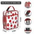 thumbnail image 3 of Ladybird Insulated Lunch Box Teen Reusable Lunch Tote Bag with Front Pocket Lunch Tote Portable Bag Work Beach, 3 of 6