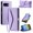 Purple, variant on For Google Pixel 9 Pro/10 Pro XL Wallet Phone Case-PU Leather Flip Cover with 3 Credit Card Slots,Hidden buckle Pocket & Detachable Shoulder Strap and Wrist Strap,Shockproof,Black