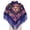 Dark Blue, variant on Ethic Style Floral Print Shawl Fringed Elegant Soft Warm Fall Winter Middle-Aged Elderly Women Square Blanket Scarf Neck Wrap Fashion