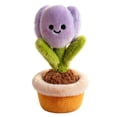 thumbnail image 2 of Cute Potted Plant Plush Figurine, Fake Desk Decor Ornament for Home Office Bedroom Shelf Table Top, 2 of 6