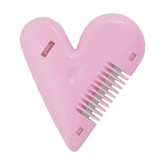 Hair Thinning Cutting Trimmer Peach Heart Comb with Cutter Comb Blades Hair C7 E3B8