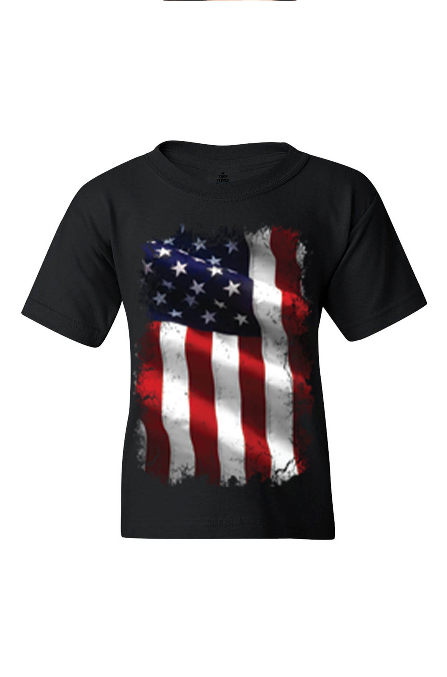Shop4Ever - Shop4Ever Youth Patriotic American Flag 4th of July USA Graphic Youth T-Shirt Large 