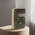 thumbnail image 5 of HANDMADE ECO-FRIENDLY "6" WOOD NUMERIC NUMBER FOR WALL MOUNT & TABLE TOP DÉCOR, Gray Antique Color, Traditional Design, WOOD NUMERIC Number For Study Room, Kids Room, Living Room, Hall, Cabin, Offices, 5 of 5