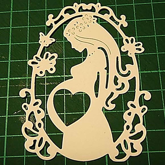 Matrices de corte de metal para scrapbooking DIY, corazón para mamá