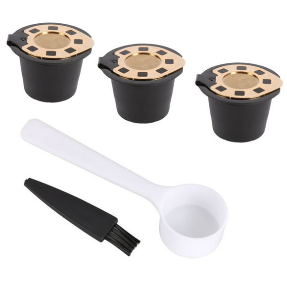 ENJOYW 3Pcs Stainless Steel Refillable Reusable Coffee Filter Capsule Cup for Nespresso Coffee Capsule