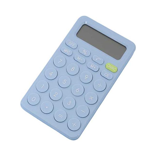 fastboy ABS Children Students Calculator Portable Reusable Digital Screen Display Financial Business Accounting Calculators Blue