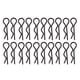 thumbnail image 3 of 20pcs Clips de Carcasa de Carrocería CUTICAT RC 1:10 1:12 1:16 Negro Acero Inoxidable, 3 of 8