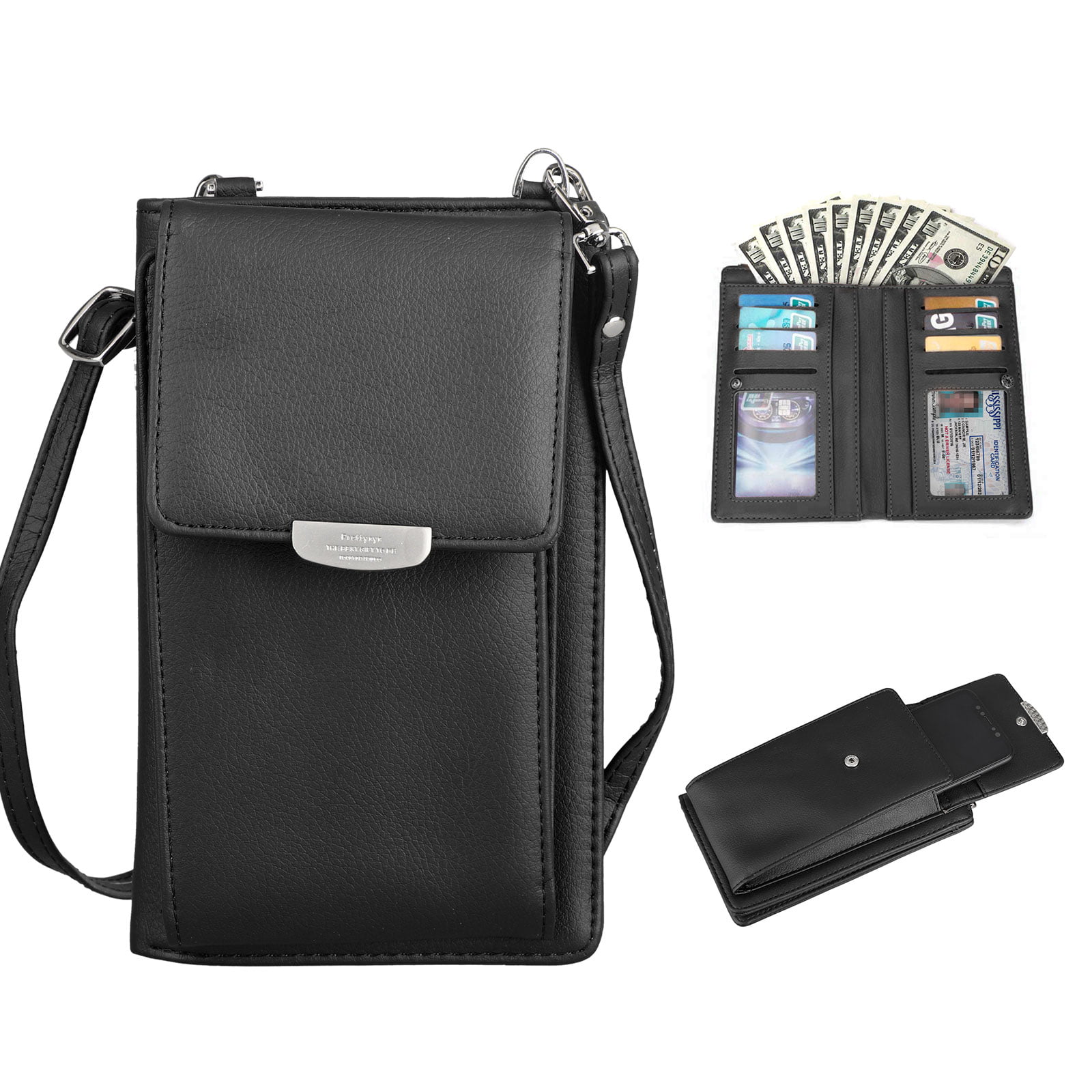EEEKit Crossbody Bag Cell Phone Purse Wallet Women Leather Small Carrying Credit Card Slot ...
