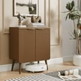 thumbnail image 6 of TopComfy Buffet Cabinet with Storage, Modern Wood Storage Cabinet with 2 Doors for Coffee Bar, Kitchen, Entryway, Dining Room & Living Room, Walnut, 6 of 7