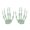 C, variant on Plastic Skeleton Hand Ornament – Ghost Hand Claw Prop with Floral Pendant for Spook House Party Decoration