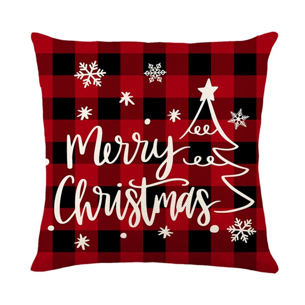 Funda Cojín Decorativa Almohada Navideña Suave para Sofá Invierno