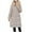 Khaki, variant on Lindreshi Shackets for Women with Pockets Women's Fashion Thick Long-Sleeved Hooded Jacket In Cotton-Padded Jacket