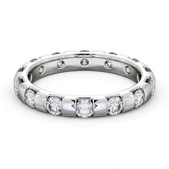 Edge Jewel 0.7 Ct Round Cut White Diamond Solitaire Ring for Her - 14K White Gold Plated Wedding Anniversary Ring - Bezel Set Wedding Engagement Ring for Women - Diamond Jewelry for Birthday Gift