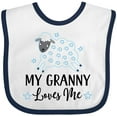 thumbnail image 3 of Inktastic My Granny Loves Me for Boy Boys Baby Bib, 3 of 4