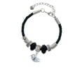 thumbnail image 2 of Delight Jewelry Silvertone Little Bird Initial - K - Granddaughter Celtic Knot Leather Bead Bracelet, 7"+2" Extender, 2 of 4