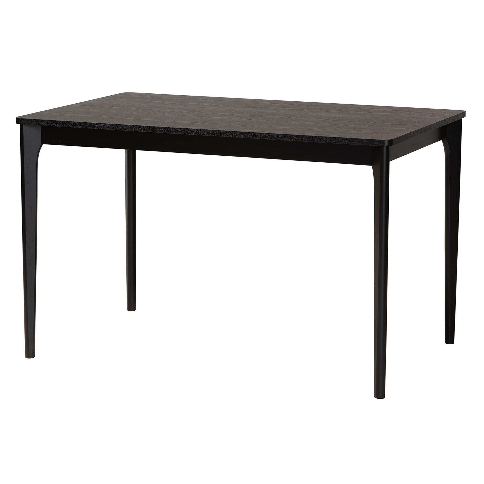 Baxton Studio Dannon Mid-Century Modern Grey Fabric and Natural Oak Finished Wood 7-Piece Dining Set