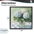 thumbnail image 4 of Stupell Industries Farmhouse Hydrangea Picnic on Checkered Black Floating Frame Canvas Art, 18 x 18, by Petals Prints Design, 4 of 8
