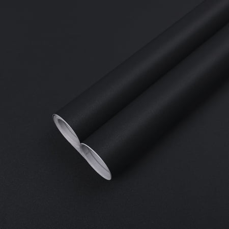 Abyssaly Matte Black Wallpaper Peel and Stick Wallpaper Contact Paper Self-Adhesive Removable Wallpaper Waterproof 15.7" x 78.7" for Kitchen Countertop Cabinet Wardrobe