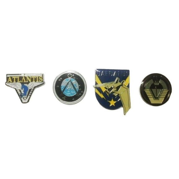 Stargate SG-1/SGA Set of 4 Metal Enamel Pins