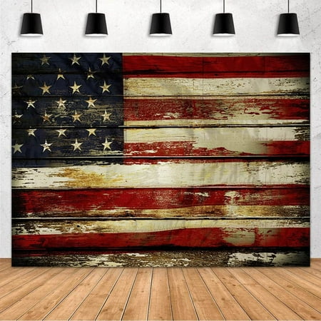 USA Flag Photo Background 4th of July Independence Day Decorations Backdrop for Photography Patriotic Memorial Day Party Decor Banner Veterans Day Prom Background Supplies Props