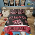 thumbnail image 2 of Erosebridal Sports Bedding Sets Queen Size Teens, American Football Bed Sheets Set, Black Red, Atlanta, Microfiber 7pcs, 2 of 5