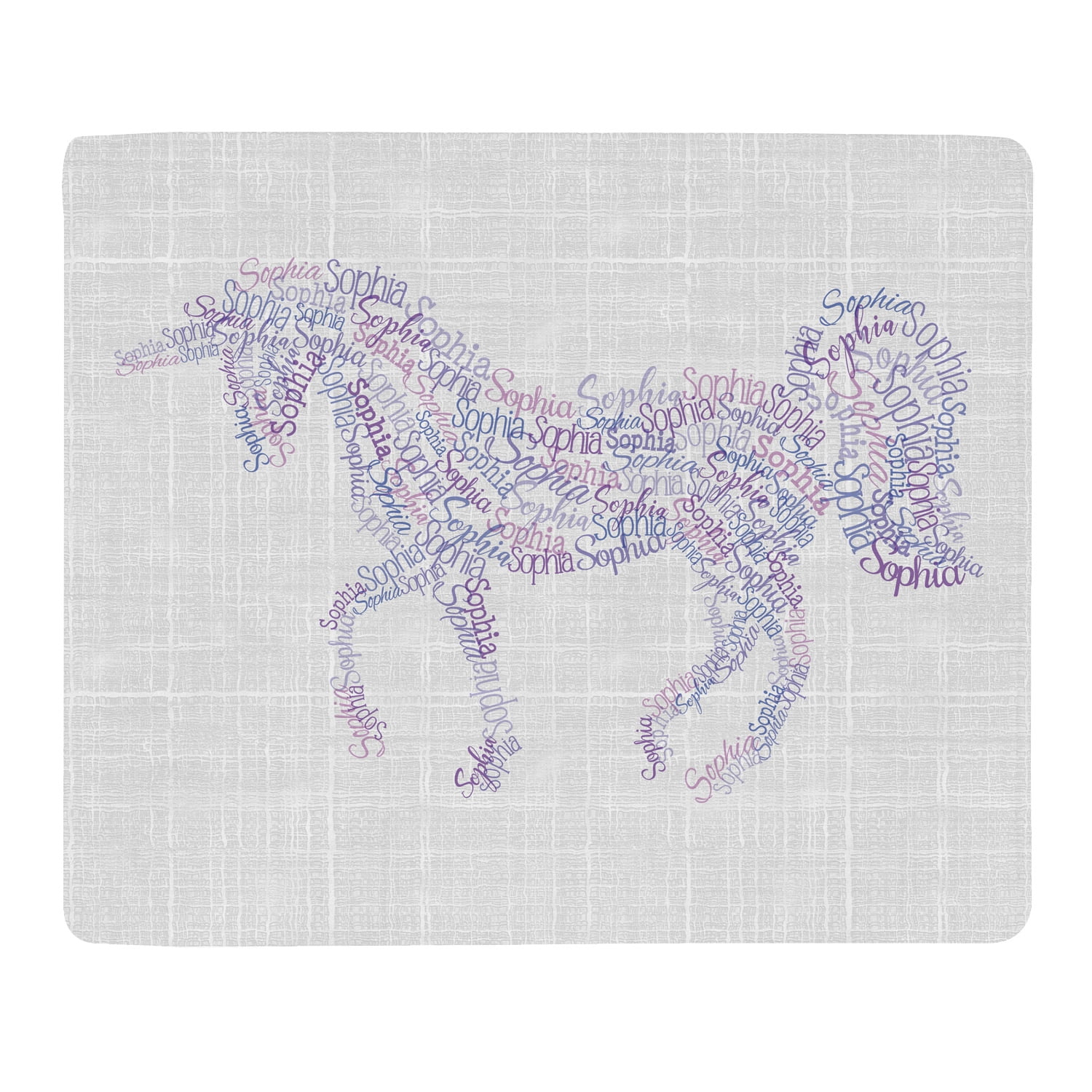 unicorn blanket with name