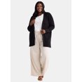 thumbnail image 2 of Terra & Sky Women's Plus Open-Front Cardigan, Lightweight, Sizes 0X-4X, 2 of 5