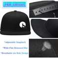 thumbnail image 4 of Snapback Hats for Men Flat Bill Hats for Men Fitted Hat Black Baseball Hats Hip Hop Caps, 4 of 7