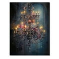 thumbnail image 3 of Designart "Dusk s Whirling Chandelier II" Glam Print on Natural Pine Wood, 3 of 5