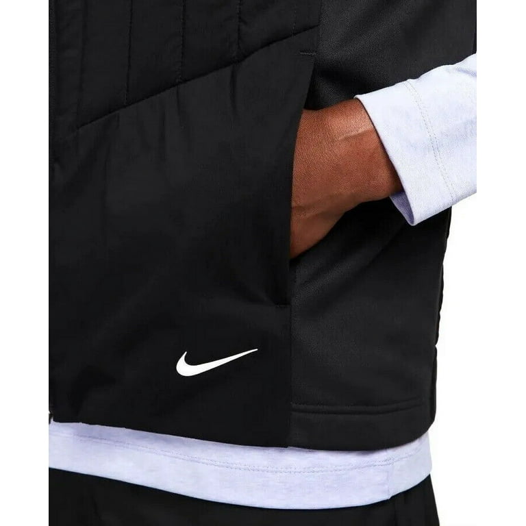 Nike Mens XL Therma-Fit ADV Repel Full-Zip Black/White Golf Vest