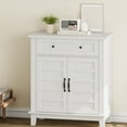 thumbnail image 1 of Farmhouse Sideboard with 3 Adjustable Shelves & Large Drawer, Kitchen Storage Cabinet for Dining Room & Entryway, 1 of 7