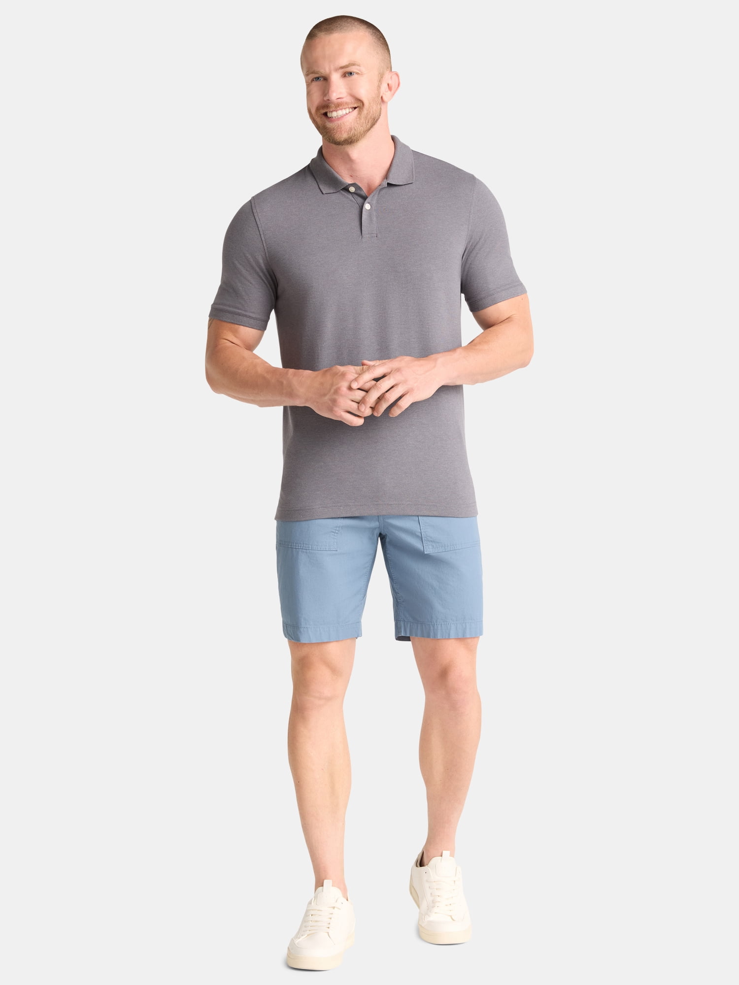 George Men's & Big Men's Active Fit 2-Pack Pique Polo Shirt, Sizes XS-3XL
