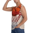 thumbnail image 3 of Lsque Basketball Shot Print Men's Cotton Blend Sleeveless Muscle Shirts (S-3XL)- Moisture Wicking, Odor Protection, UPF 30+,Small, 3 of 8
