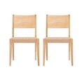 thumbnail image 3 of Linon Patty 18" Dining Chairs with Woven Seats Set of 2 in Natural Brown Wood, 3 of 14