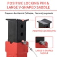thumbnail image 2 of Heavy Duty Jack Stands with Locking Pins for Truck, RV & SUV, 12 Ton Pin-Type Adjustable Height Support Stands, Wide Base Steel Auto Repair Stand, 2 of 7