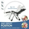 thumbnail image 4 of ABORON Zero Gravity Chair,Adjustable Lawn Recliner,Folding Reclining Patio Lounger Chair with Removable Cushion, Headrest & Cup Holder, 4 of 9