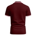 thumbnail image 4 of 4th Of July Polo Shirts Men Usa Flag Print Short Sleeve Lapel Collar V Neck Tshirts Fourth Of July Patriotic Star Relaxed Fit Casual T-Shirt, 3XL, #01 Wine, 4 of 4