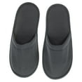 thumbnail image 3 of CRILSTYLEO 6 Pairs House Slippers for Guests Dark Grey Cloth Breathable and Disposable, 3 of 8