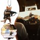thumbnail image 3 of Adornos navideños para árbol de Navidad, lindos colgantes de gato con cordón para espejos retrovisores de coche, adornos colgantes L8V6, 3 of 7