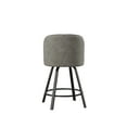 thumbnail image 6 of Steve Silver Anaheim Gray Metal Swivel 24" Counter Chair, 6 of 6