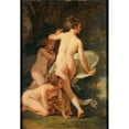 thumbnail image 2 of Jacques Antoine Vallin 18x24 Gold Ornate Framed and Double Matted Museum Art Print Titled - Nymphs (1780 - 1831), 2 of 4