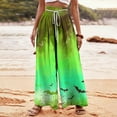 thumbnail image 1 of Pants for Women, Woman Halloween Printing Elastic Waist Drawstring Wide Leg Long Pants, 1 of 5