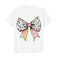 thumbnail image 1 of Camiseta de Cuello Redondo de Manga Corta de la Mujer, Top de Moda para Invierno Y Primavera Impresa de Navidad Casual 3/4, 1 of 7