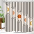 thumbnail image 2 of Boho Shower Curtains for Bathroom Mid Century Minimalist Abstract Aesthetic Modern Bathroom Decor Curtain Machine Washable Waterproof Fabric with 12 Hooks (Beige Minimalist, 72" x 72"), 2 of 6