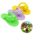 thumbnail image 2 of Ruanlalo Pet Dog Cat Candy Colors Braided Slippers Toys DIY Biting Teeth Grinding Tool Random Color L, 2 of 6