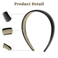 thumbnail image 5 of Unique Bargains Leather Head Bands for Women's Hair Thick Solid Colors Black 1 PCS, 5 of 6