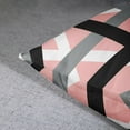 thumbnail image 6 of Set of 2 Throw Pillow Cover Soft Pink Black Stripes Grey White Design Retro Decorative Pillow Case Striped Home Decor Square 18x18 Inch Cushion Pillowcase, 6 of 6