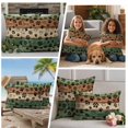 thumbnail image 5 of Dark Sage Green Brown Outdoor Waterproof Pillow Covers, Farmhouse Dog Paw Vintage Decorative Square Throw Pillowcase Sofa Cushion Sham for Patio/Couch/Chair, 26"x26" 2 Pack, 5 of 8