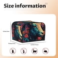 thumbnail image 4 of KLL Colorful Flower Goat Print 4 Slice Toaster Dust Covers Kitchen Small Appliance Cover with 2 Pockets,Can hold Jam Spreader Knife & Toaster Tongs (12.4 x 10.6 x 8.2), 4 of 6